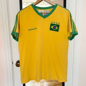 Vintage 1998 Brazil 🇧🇷 ⚽️ World Cup 1998 soccer tee shirt football jersey adidas